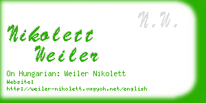 nikolett weiler business card